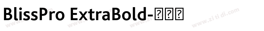 BlissPro ExtraBold字体转换